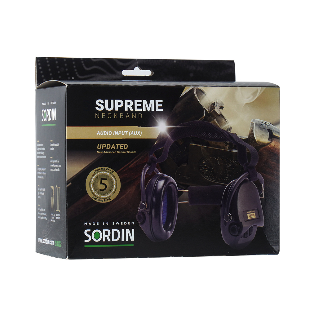 Sordin - Aktywne ochronniki słuchu Supreme Pro-X - Nakarkowe - Czarne - 76302-X-02-S - obrazek 4