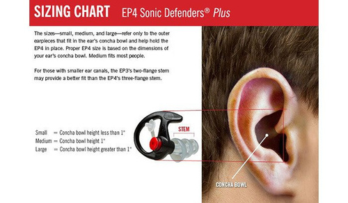 SureFire - Zatyczki do uszu EarPro EP4 Sonic Defenders Plus - Czarny - EP4-BK-MPR - obrazek 4