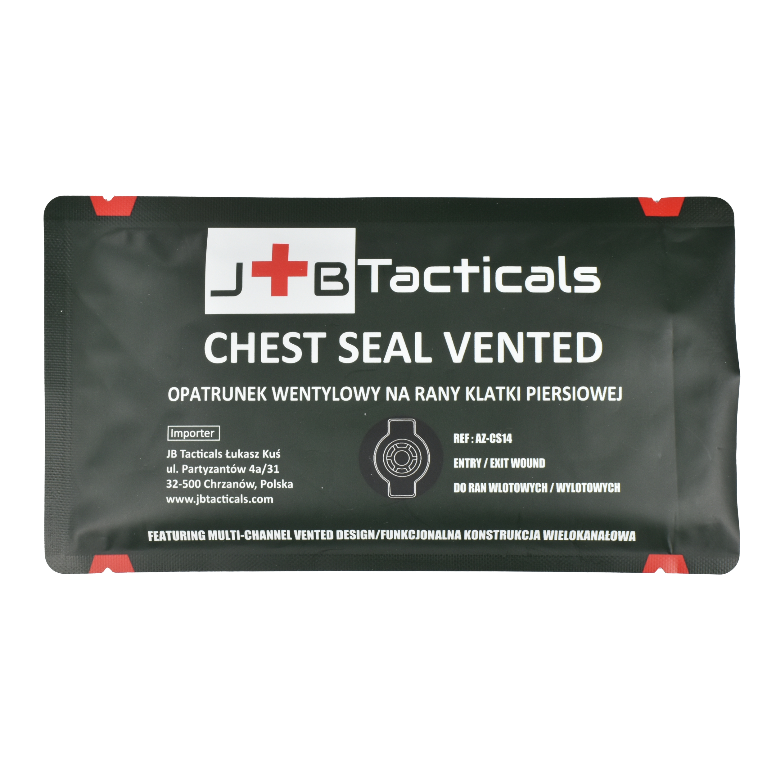 Opatrunek Wentylowy na rany klatki piersiowej - Chest Seal Vented