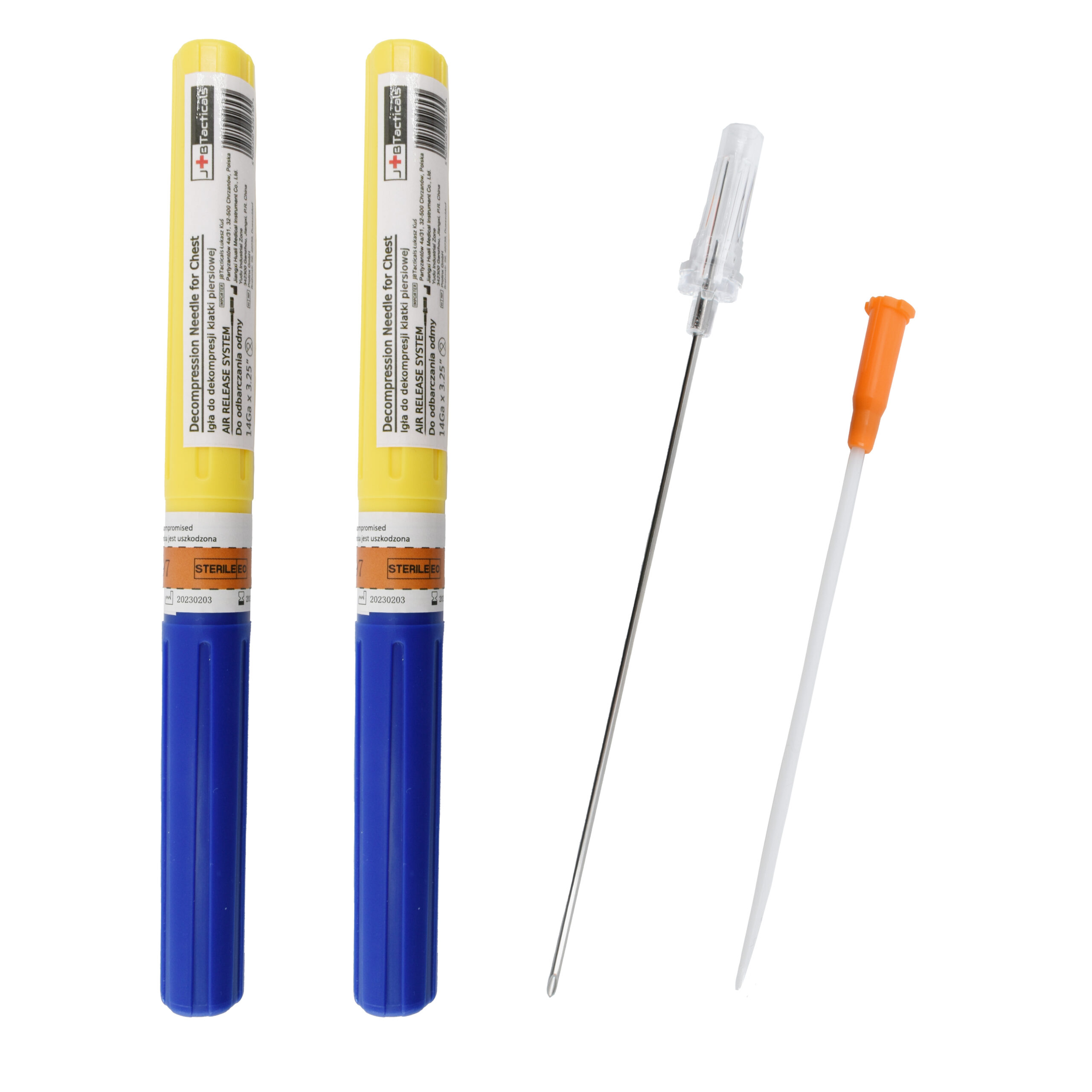 Igła Angiocath JB Tacticals do odbarczania odmy prężnej 14Ga x 3,25″ - obrazek 2